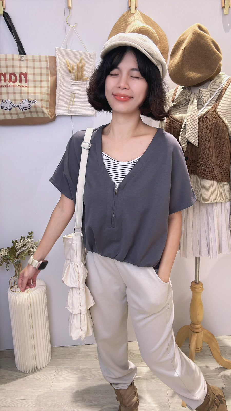 假两件滑滑舒服设计太空棉上衣