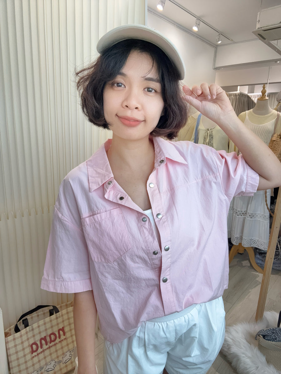 大推✨单色衬衫两件式上衣
