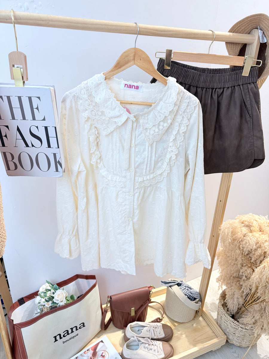 气质漂亮同花蕾丝半长衣