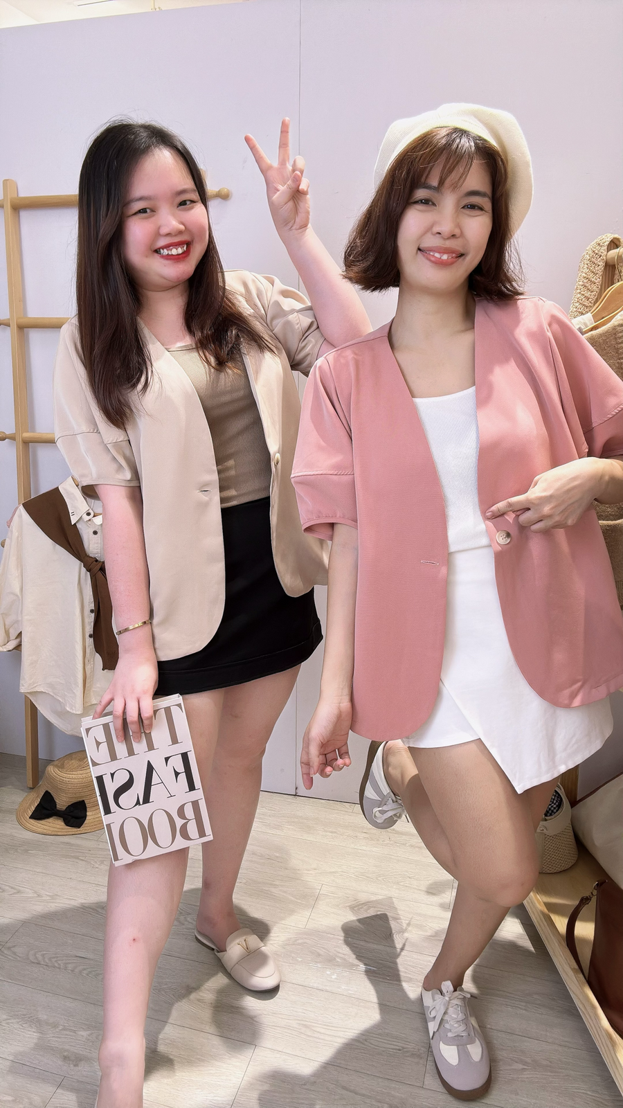 垫肩西装短袖宽松外套