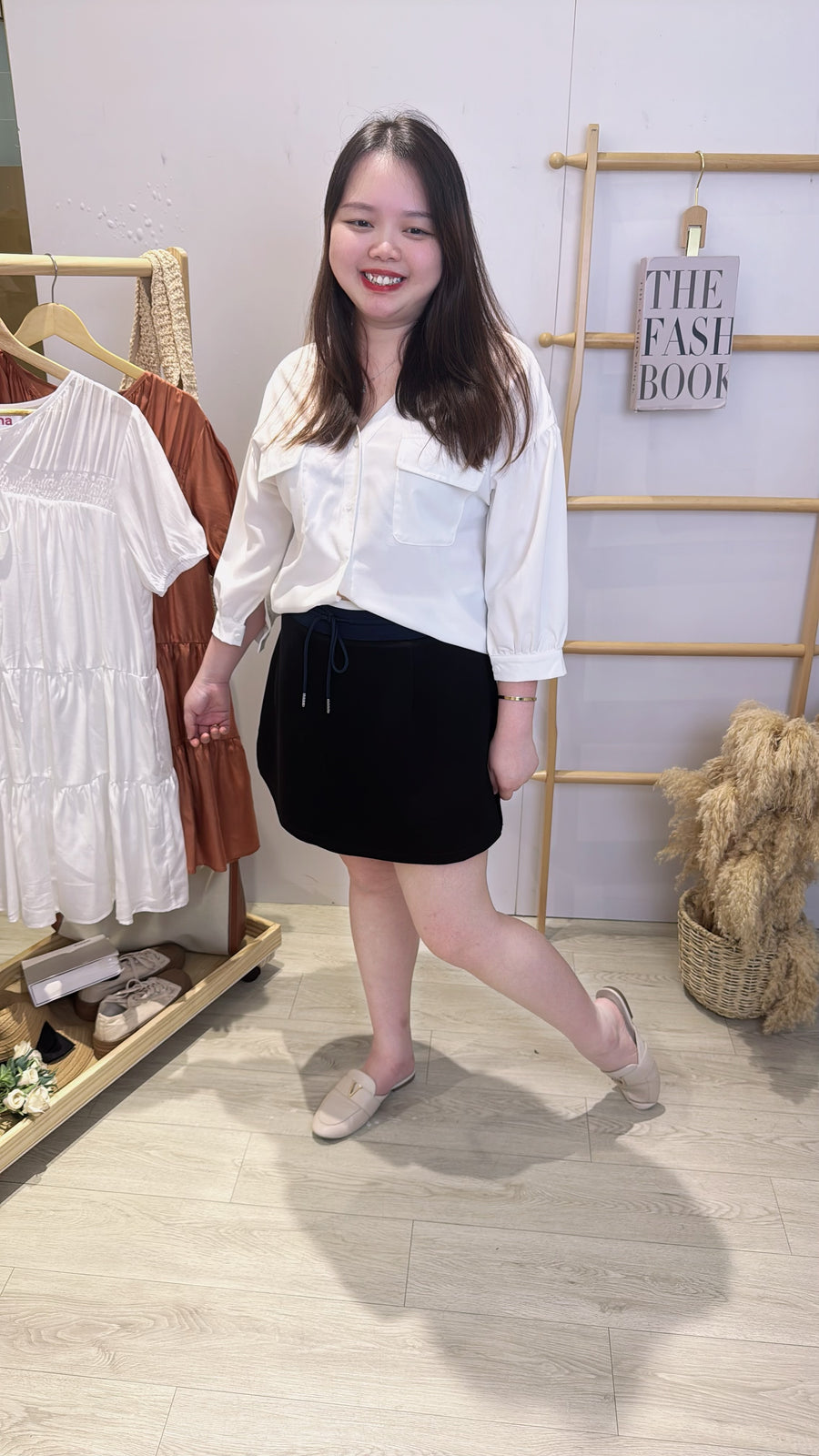 独家太空棉松紧腰大弹裤裙