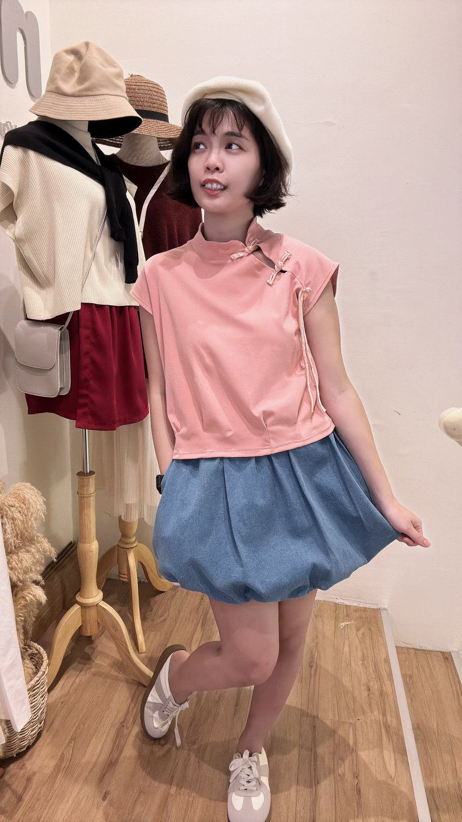 棉质旗袍出袖上衣