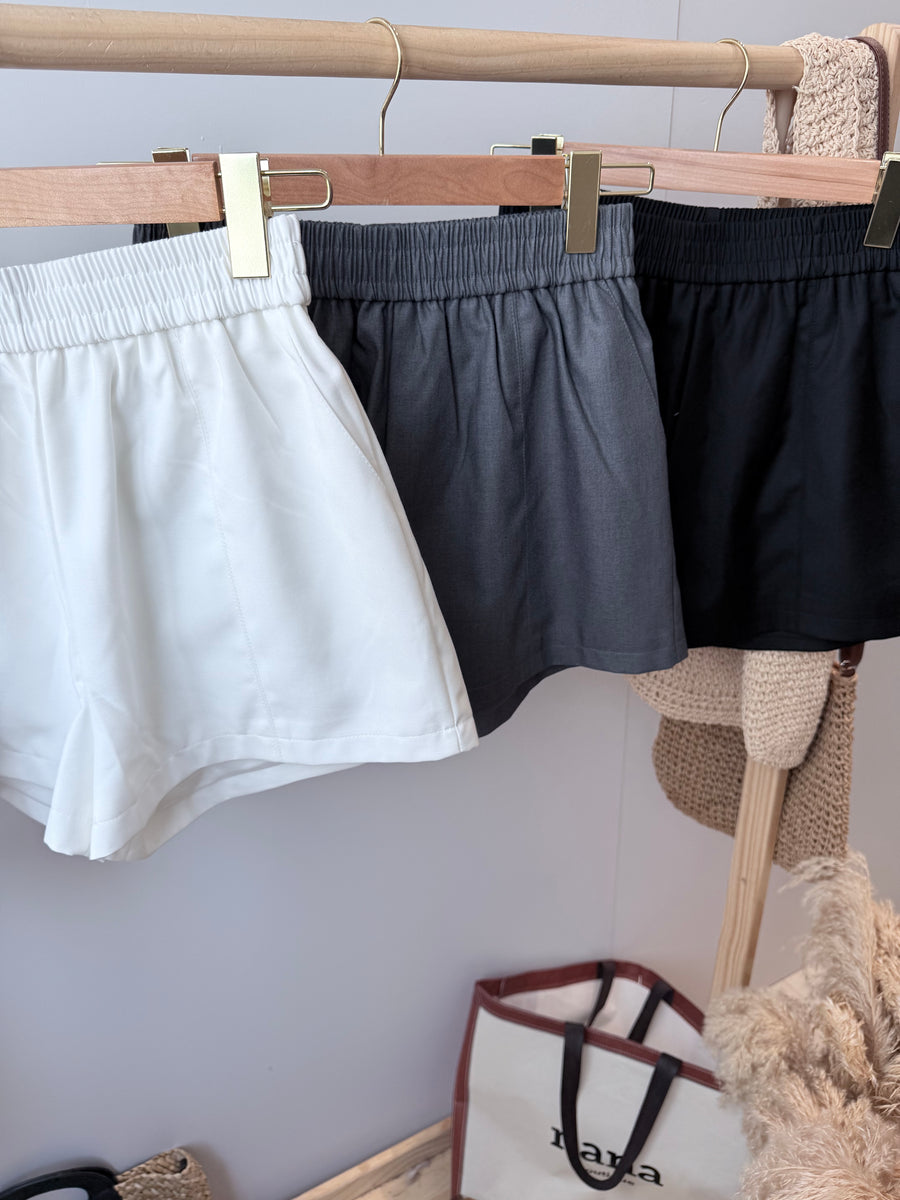 软西装松紧腰好穿百搭短裤