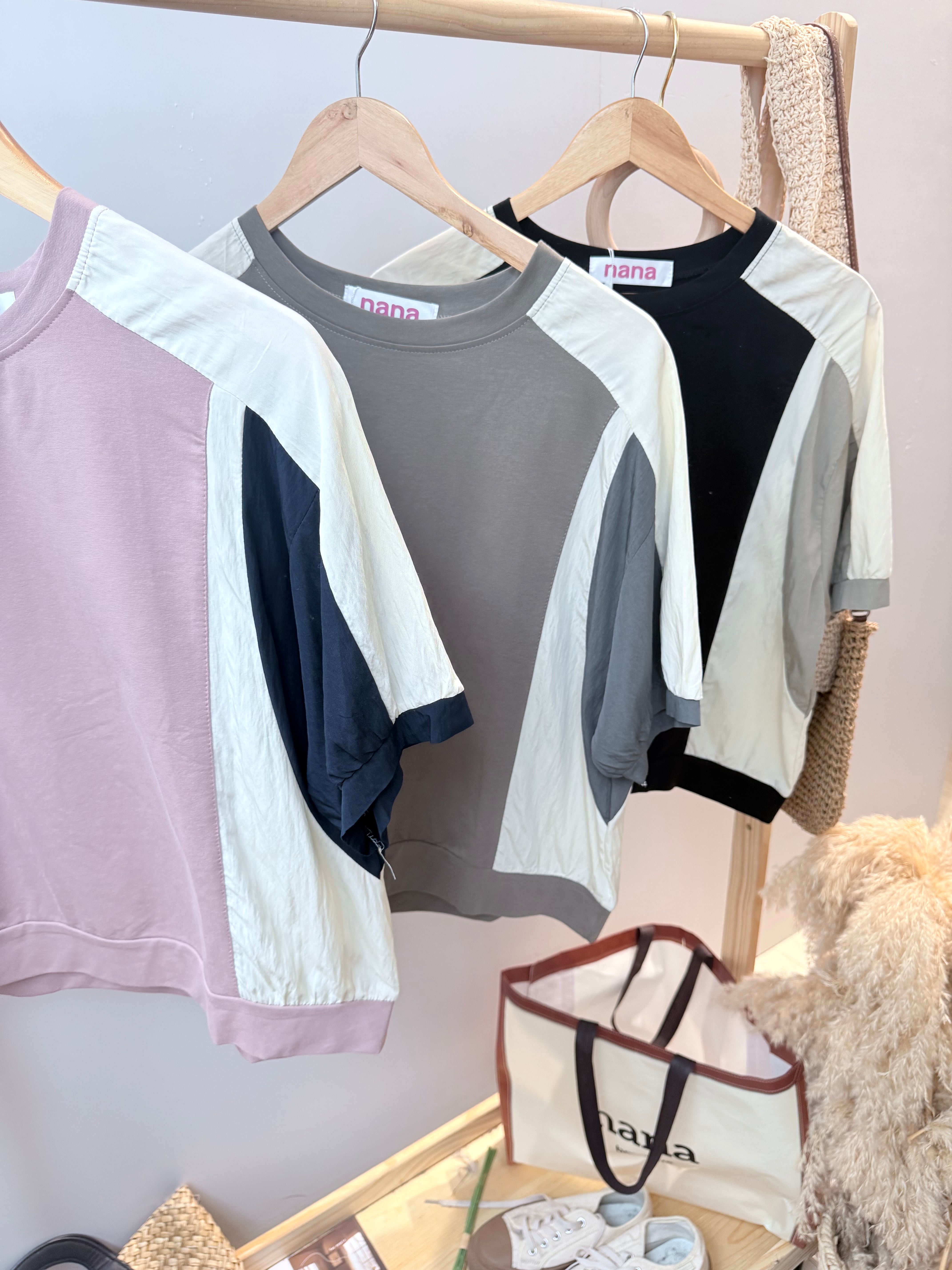 撞色并防水好穿凉凉面料上衣