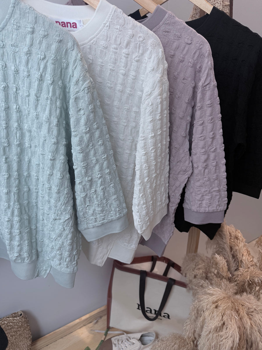 甜美泡泡棉宽松上衣