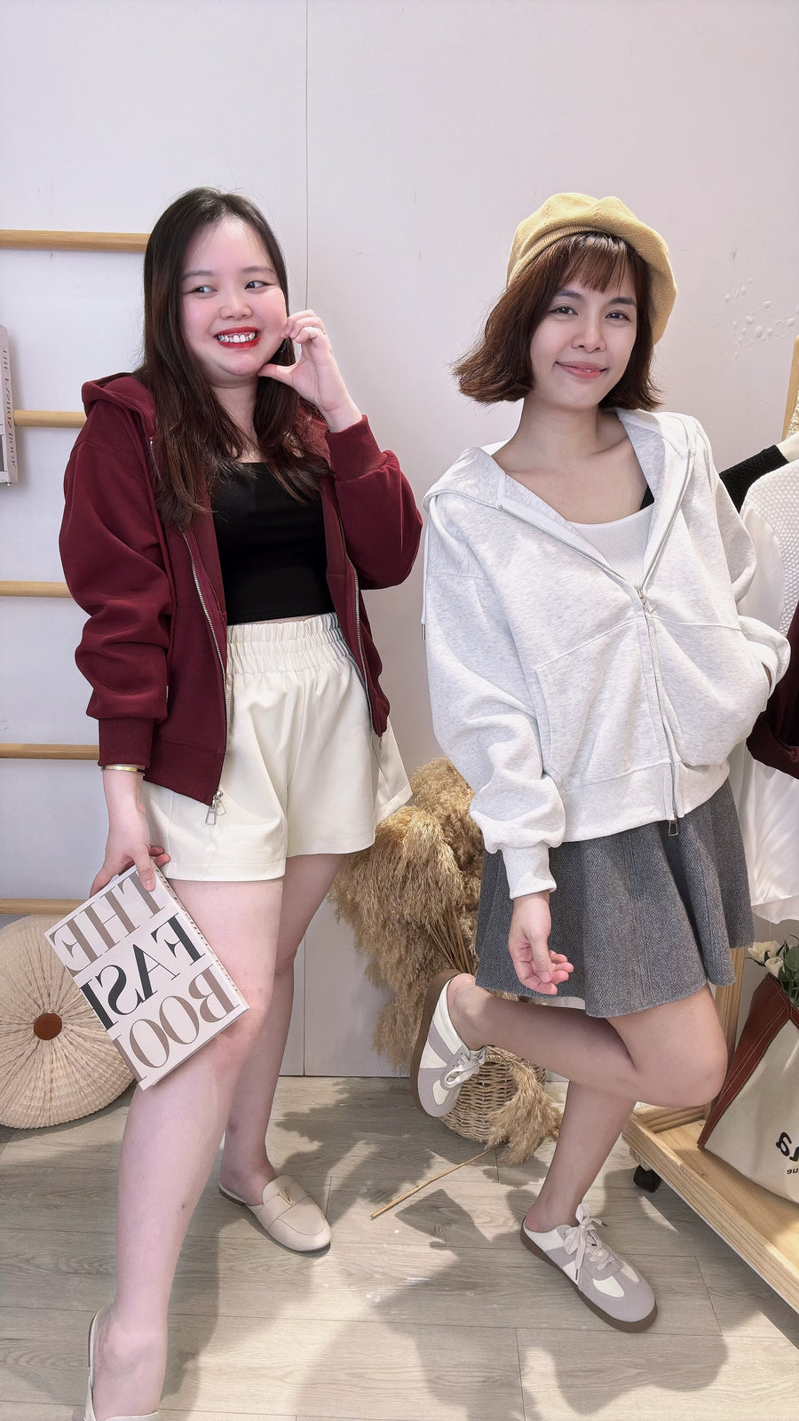 连帽拉链舒服滑小厚卫衣外套