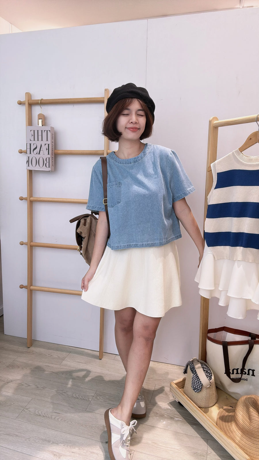 软薄牛仔短上衣