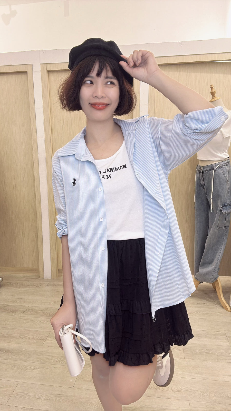 好好看帅气亚麻内搭两件式衬衫