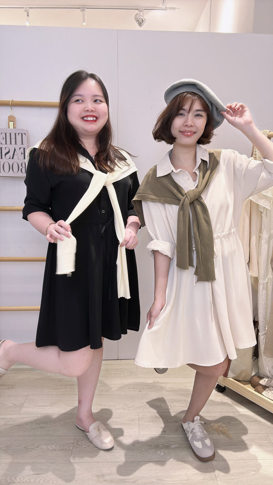 雪纺收腰配披肩连身裙