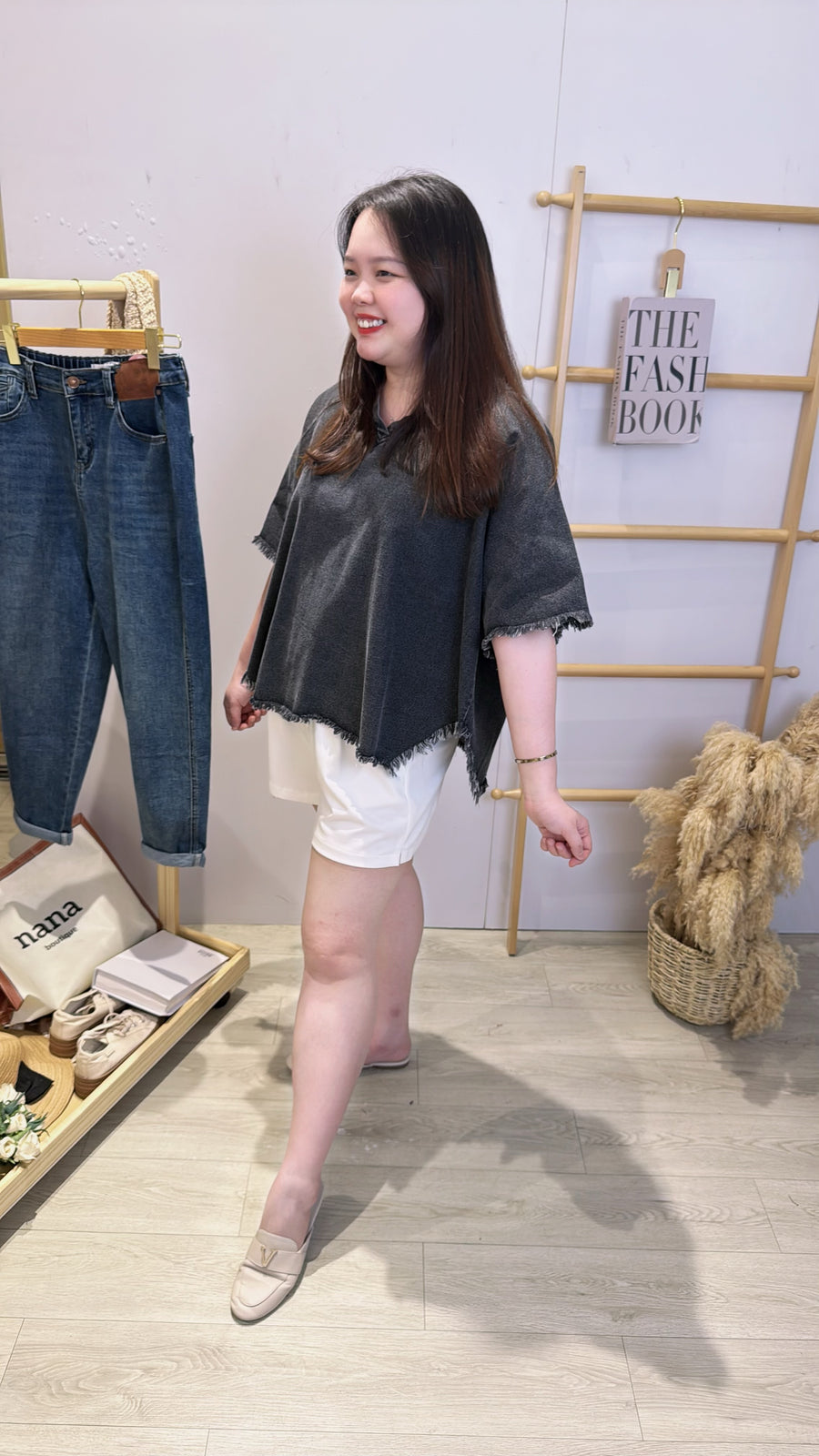 V领牛仔潮流上衣