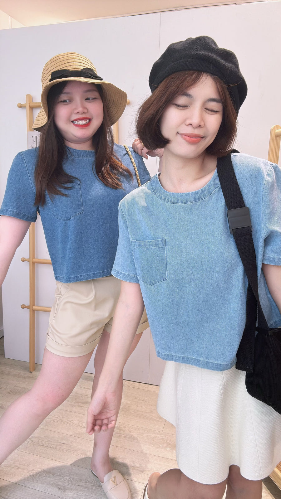 软薄牛仔短上衣