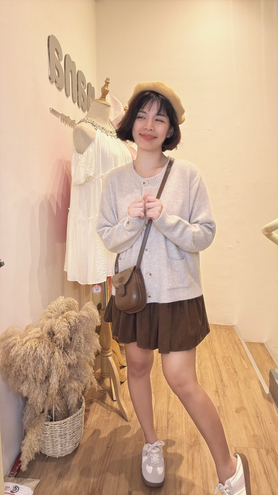 韩版甜美毛毛舒服软软针织外套