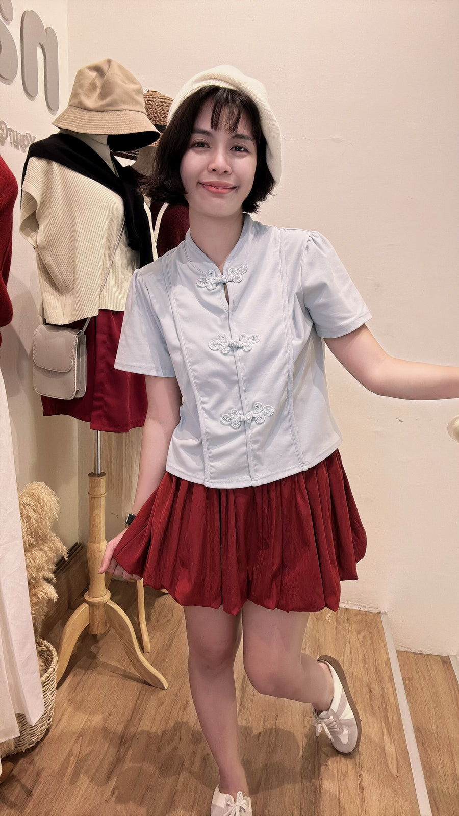 复古棉质旗袍上衣