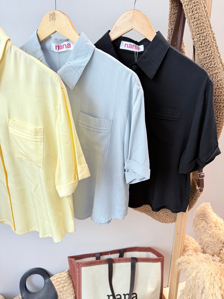 衬衫棉短版上衣