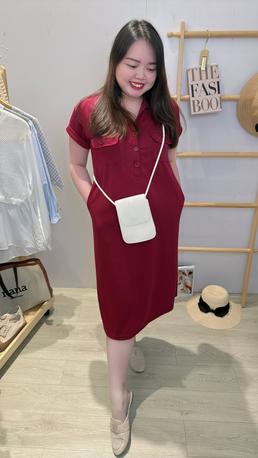 太空棉工装连身裙