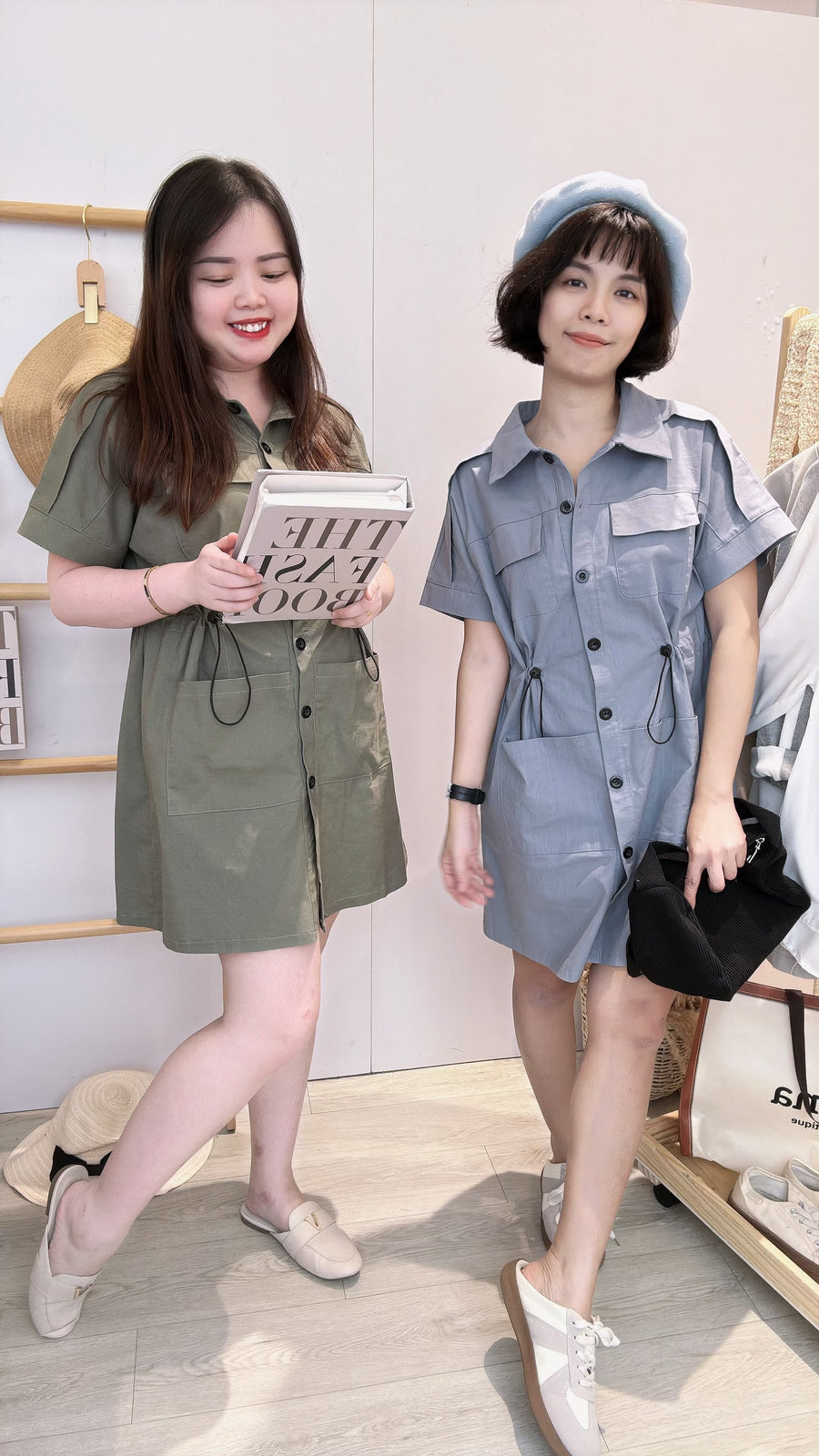 工装收腰显瘦瘦减龄连身裙