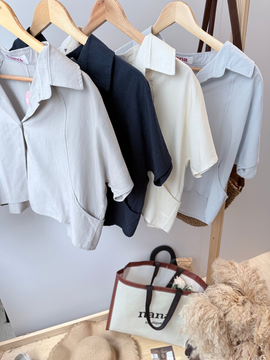 软麻短好穿百搭衬衫