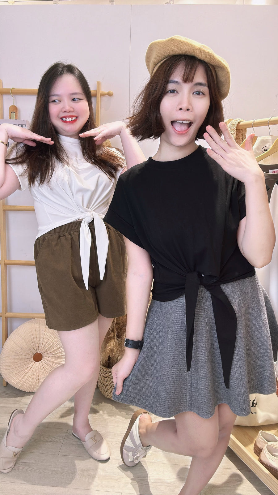 nana经典款绑带收腰好穿棉质上衣