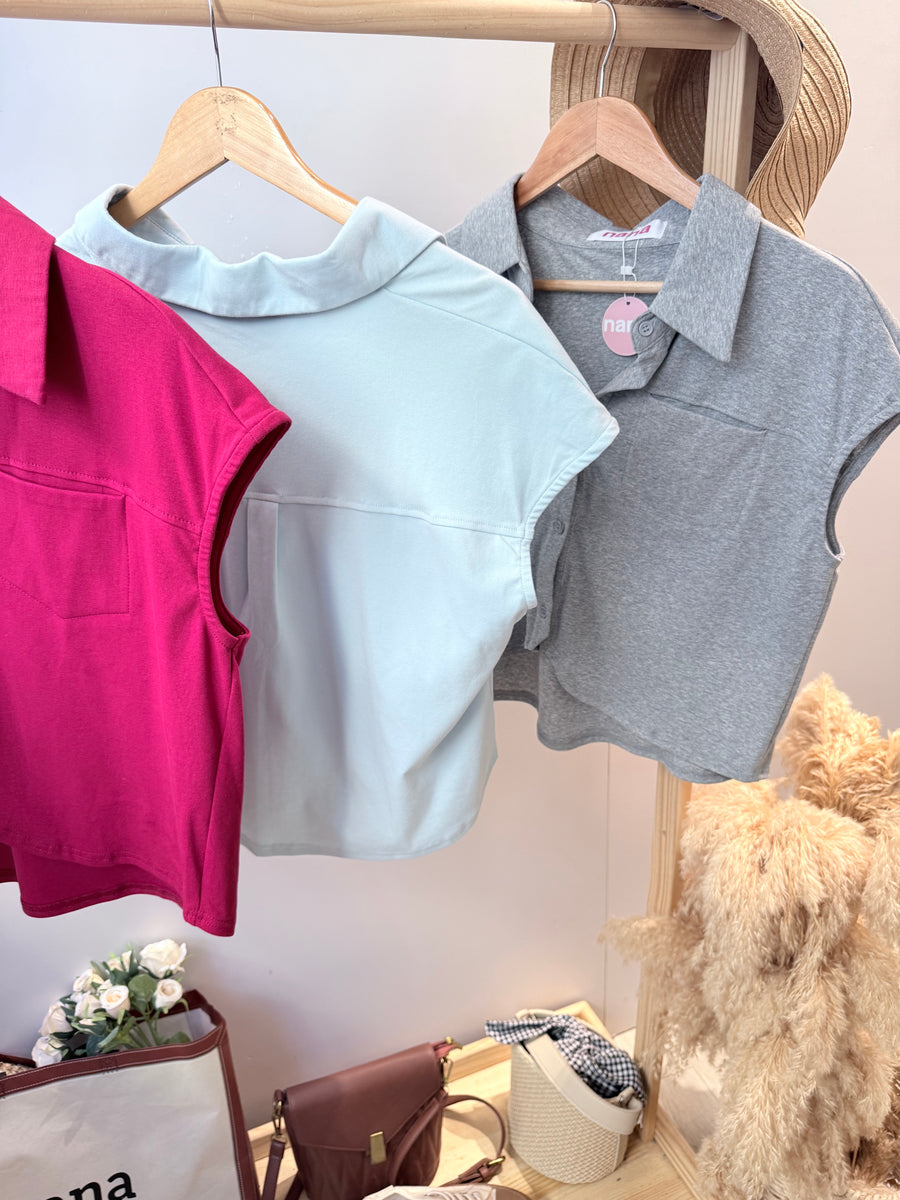 棉质出袖短板上衣