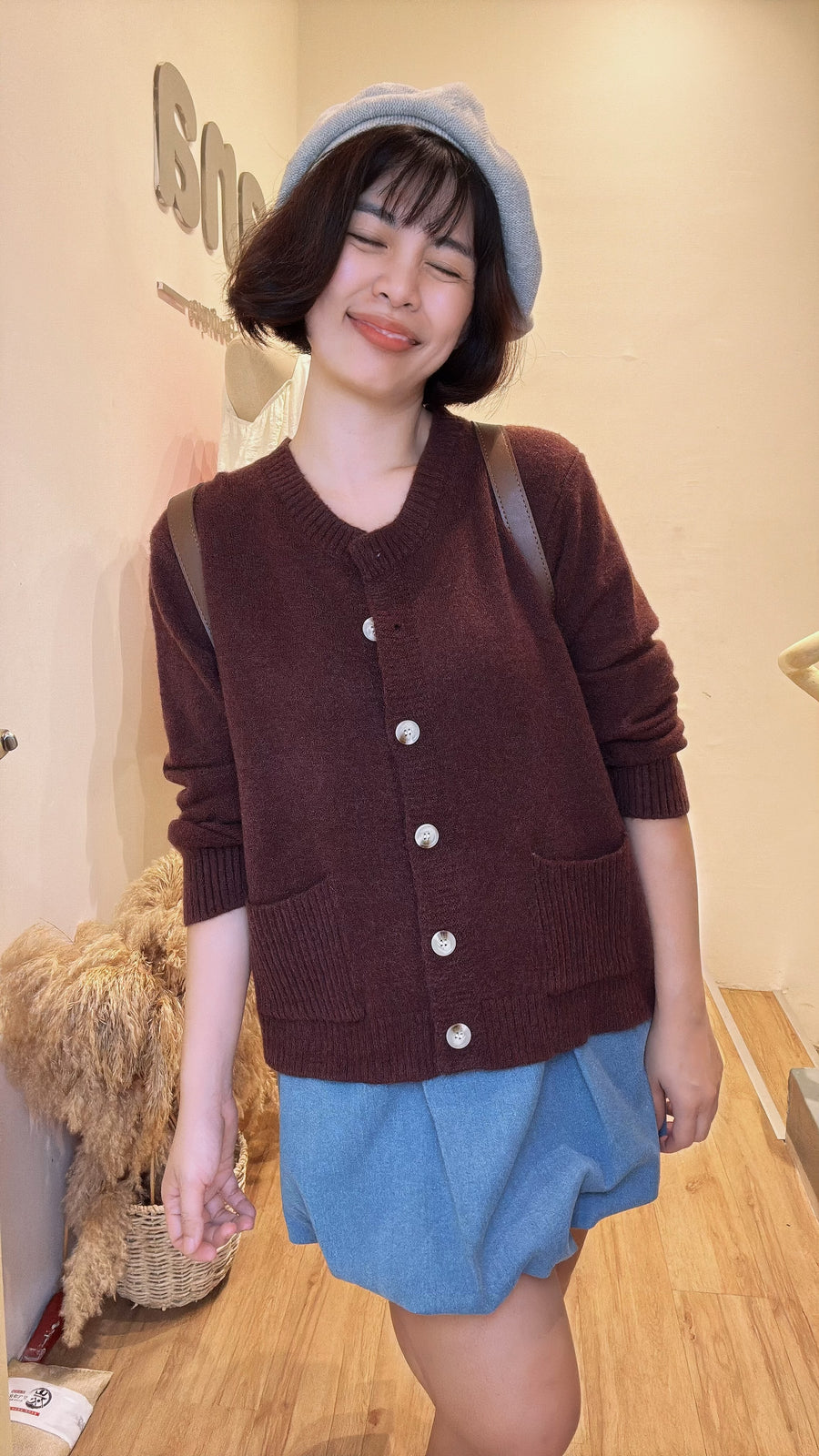 韩版甜美毛毛舒服软软针织外套