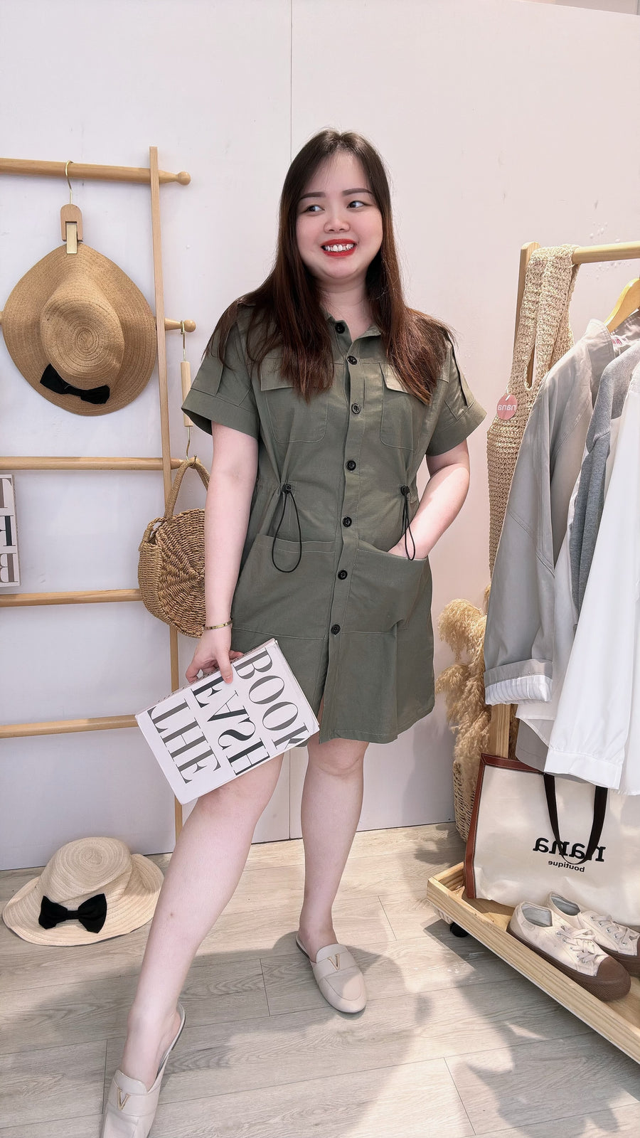 工装收腰显瘦瘦减龄连身裙