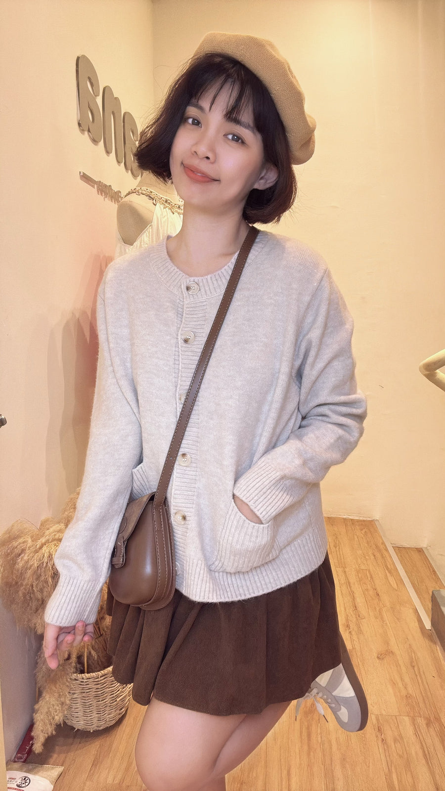 韩版甜美毛毛舒服软软针织外套