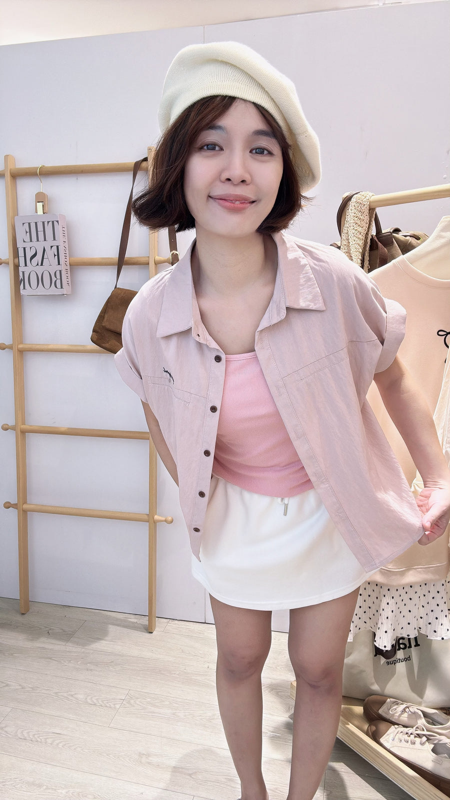 棉麻衬衫两件式上衣