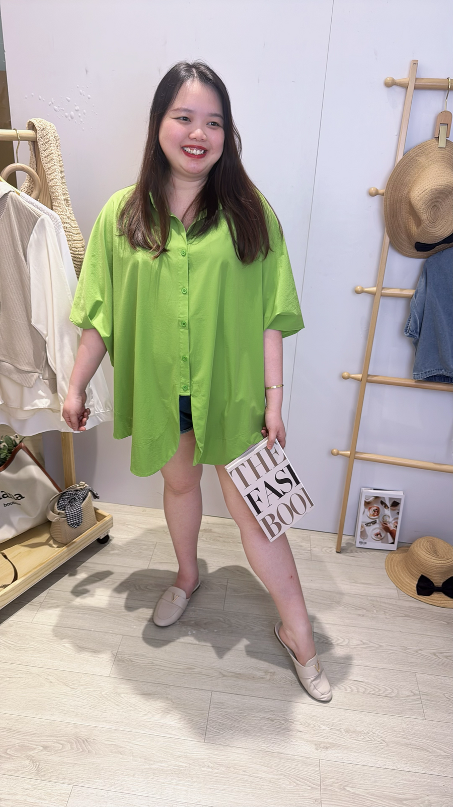 高质量滑雪纺有型超大宽松衬衫