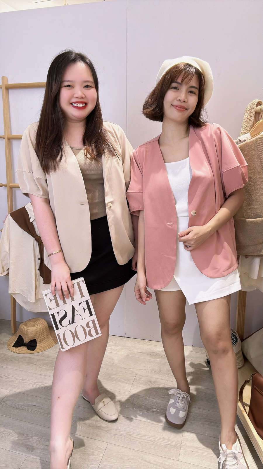 垫肩西装短袖宽松外套