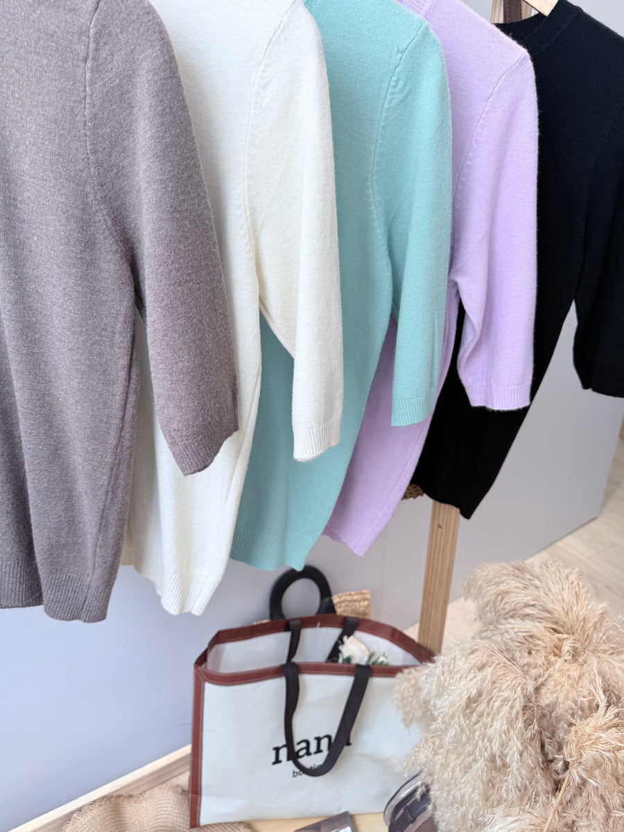 圆领舒服软软针织上衣