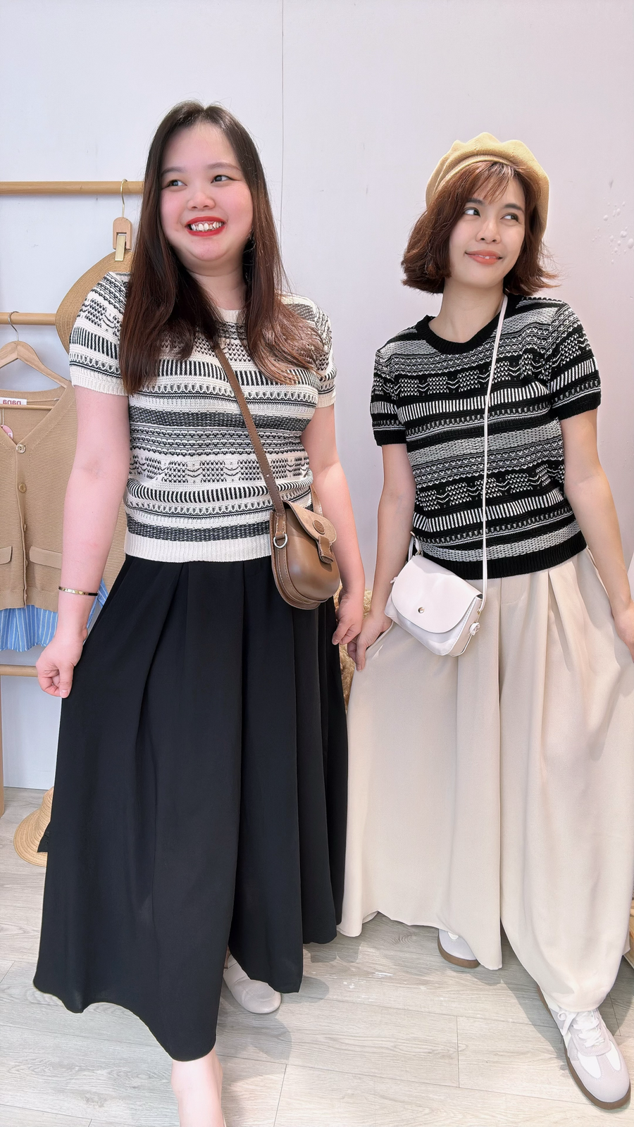 复古漂亮条纹针织上衣