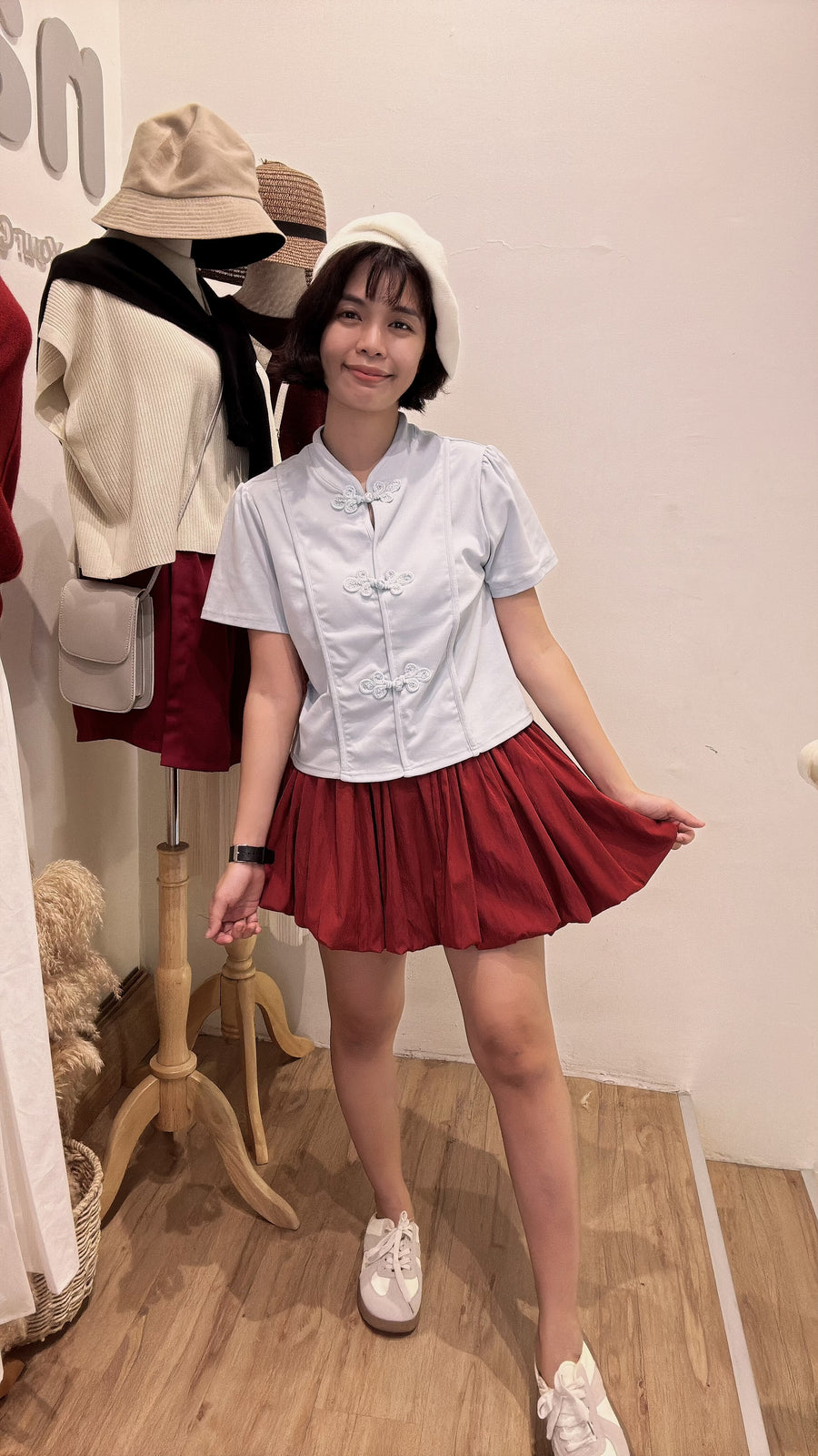 复古棉质旗袍上衣