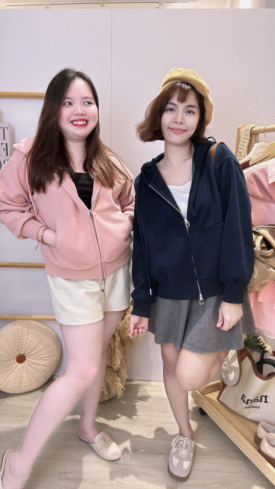 连帽拉链舒服滑小厚卫衣外套