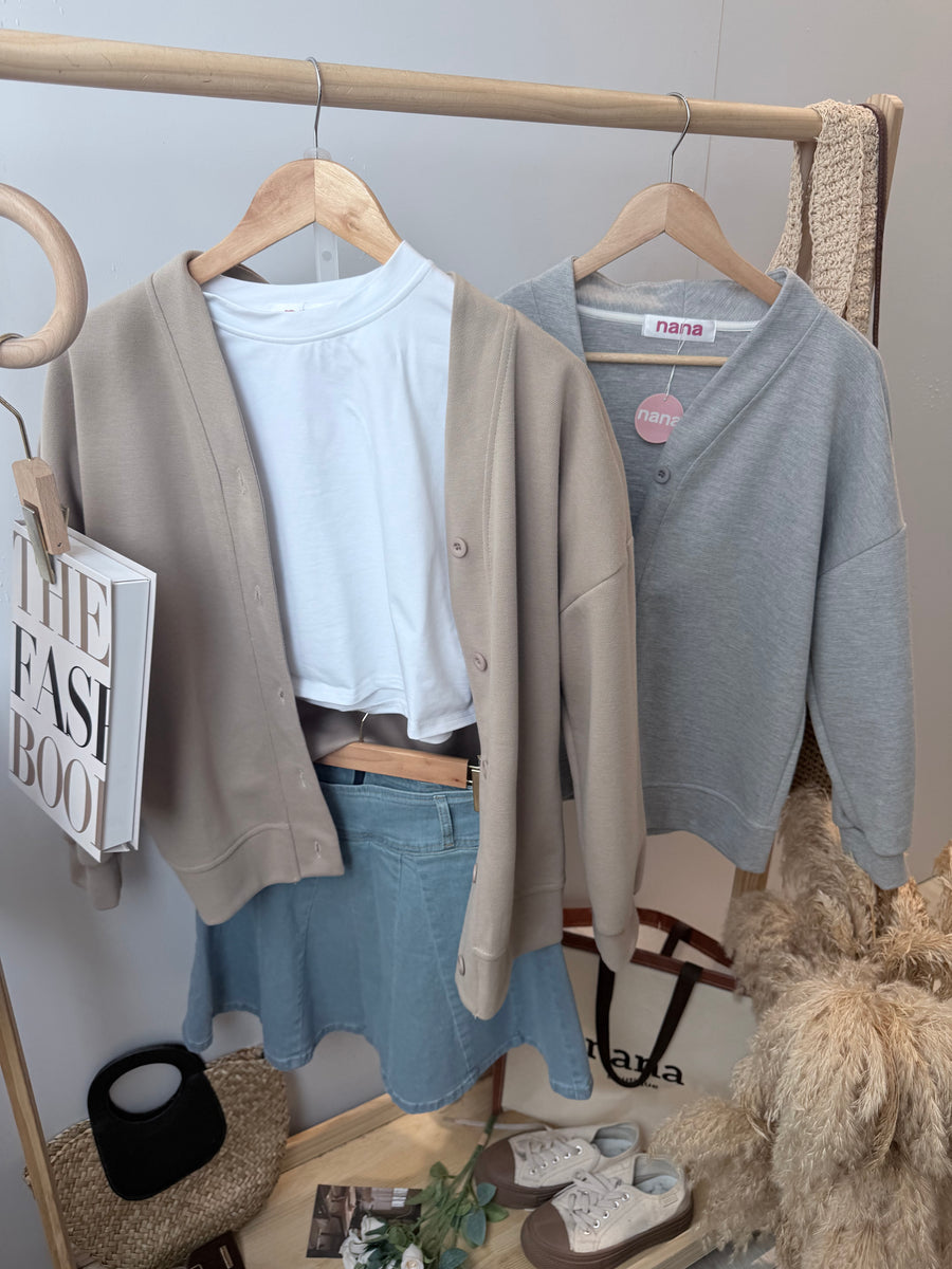 软软舒服珠地棉半长外套