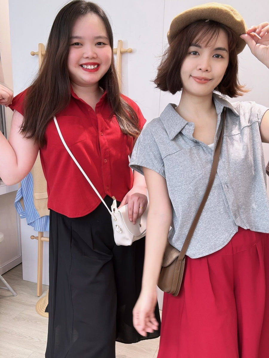 棉质出袖短板上衣