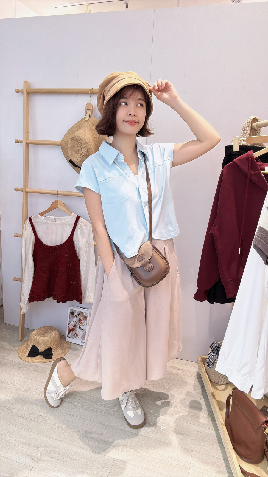 棉质出袖短板上衣