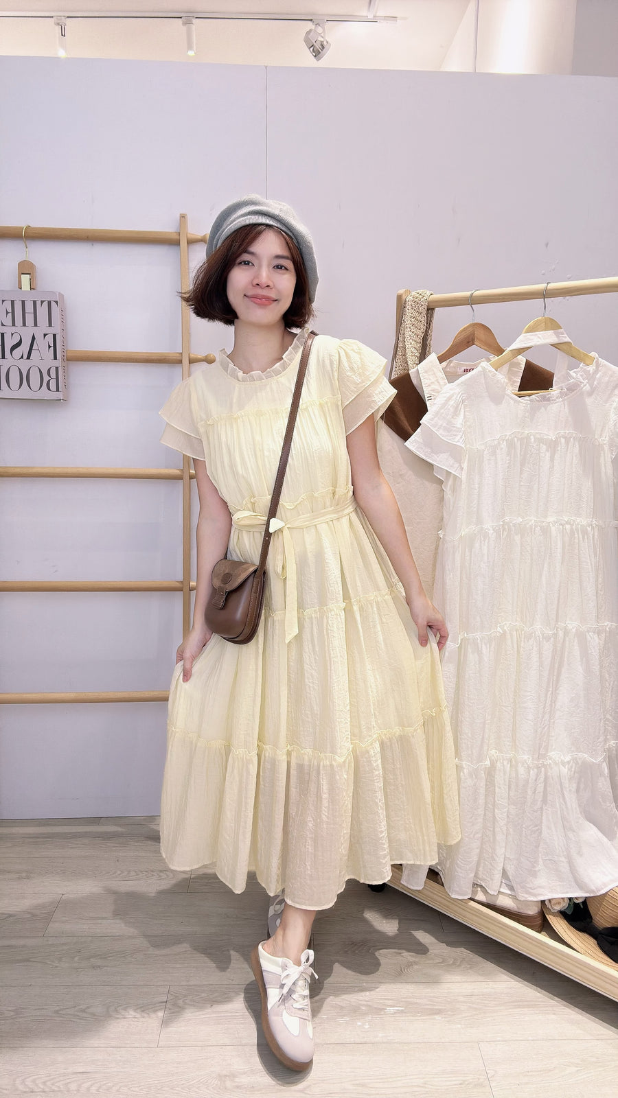 雪纺蛋糕连身裙