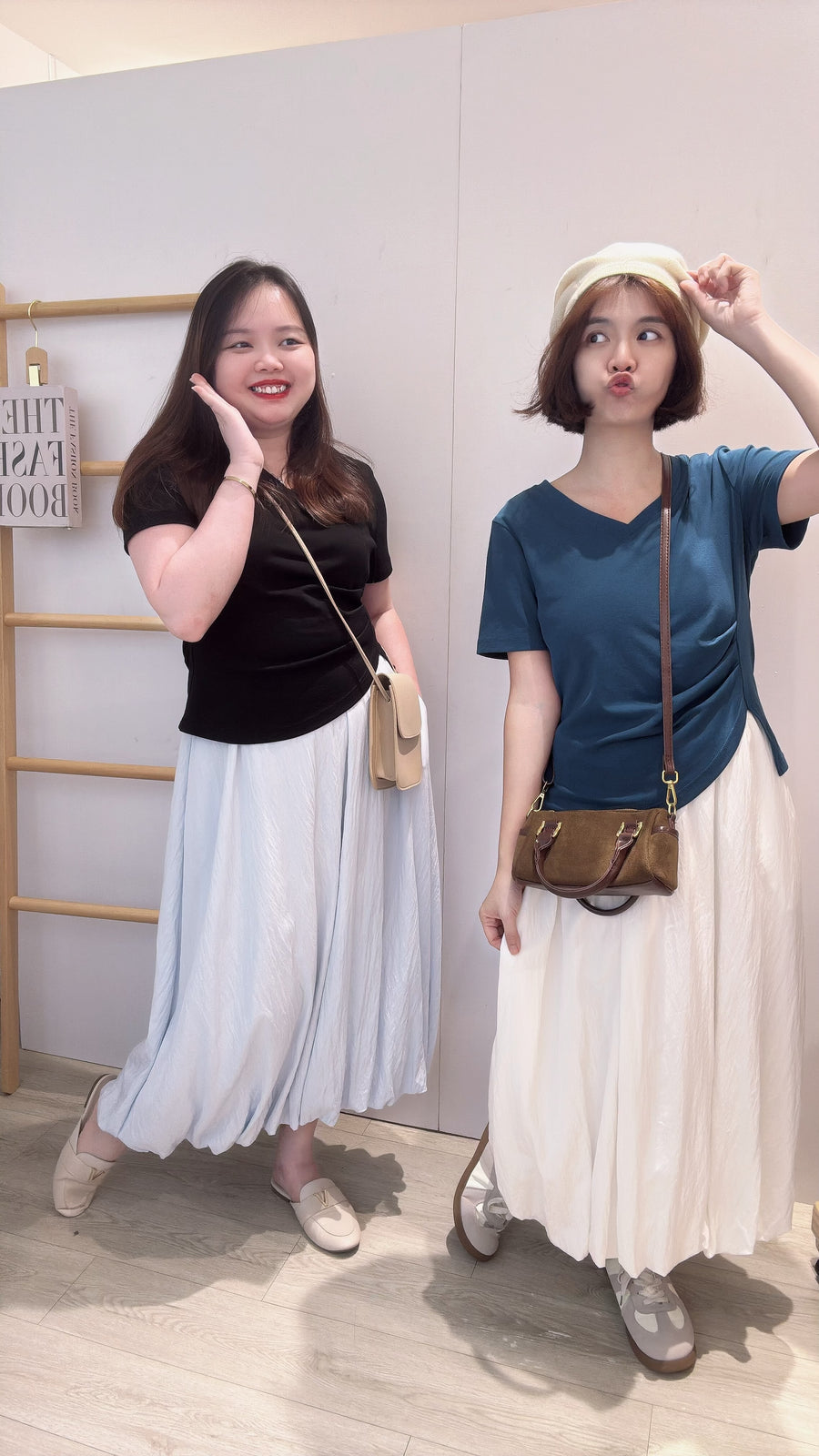 滑棉质皱褶设计上衣