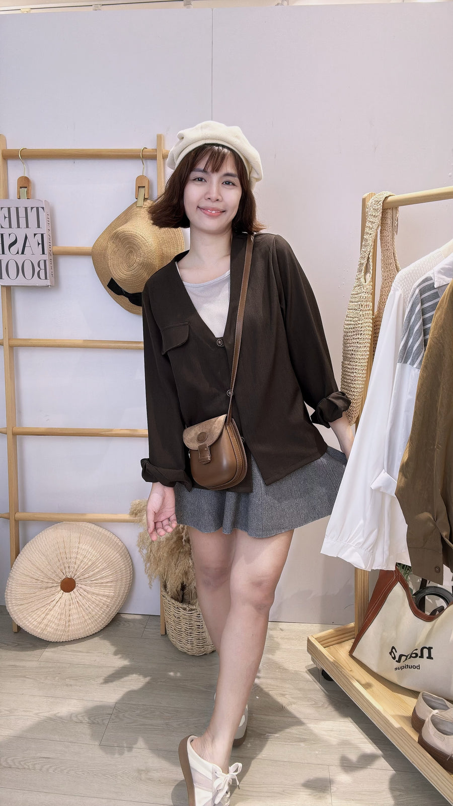 假两件式滑滑微弹西装上衣