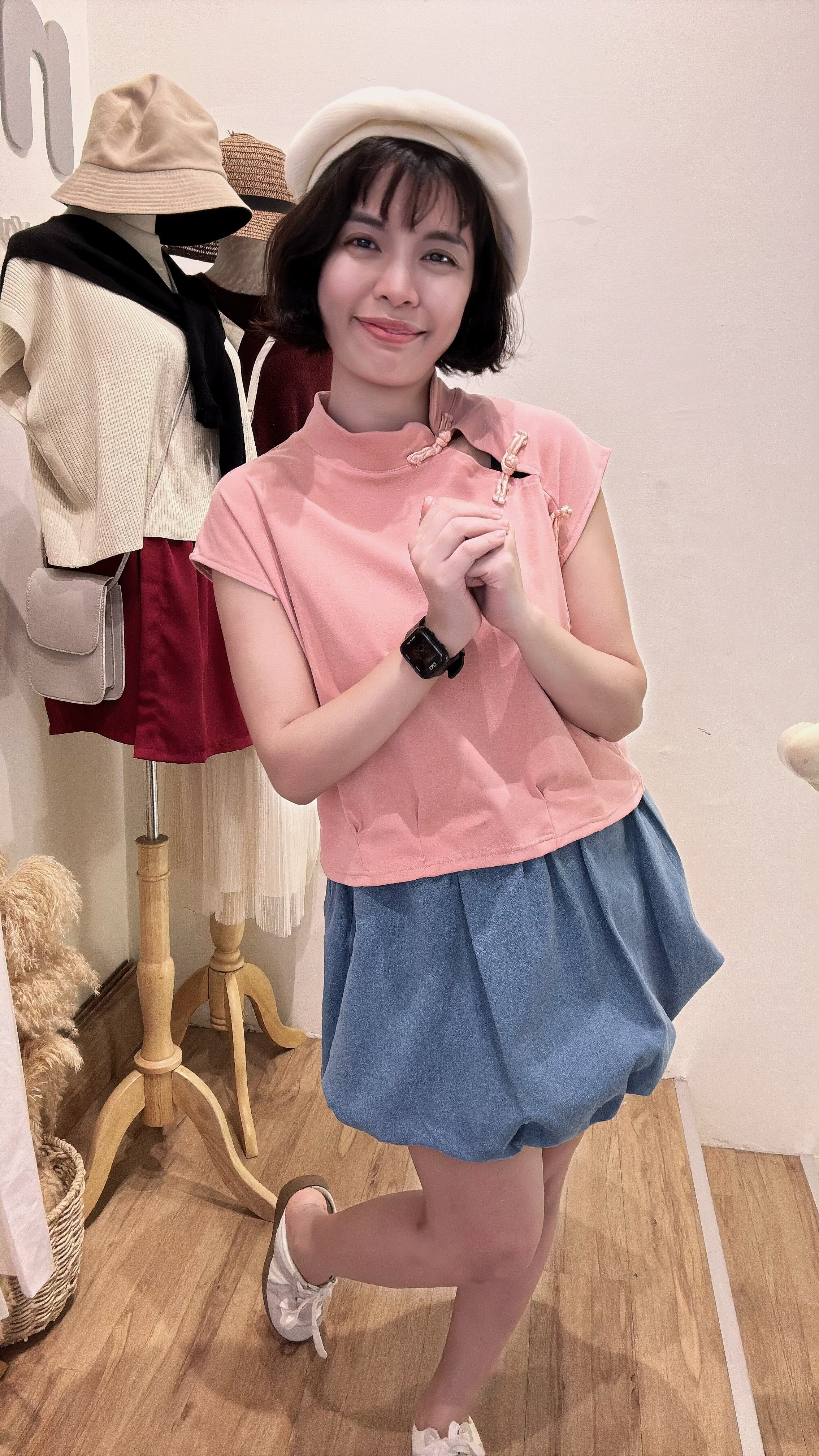 棉质旗袍出袖上衣