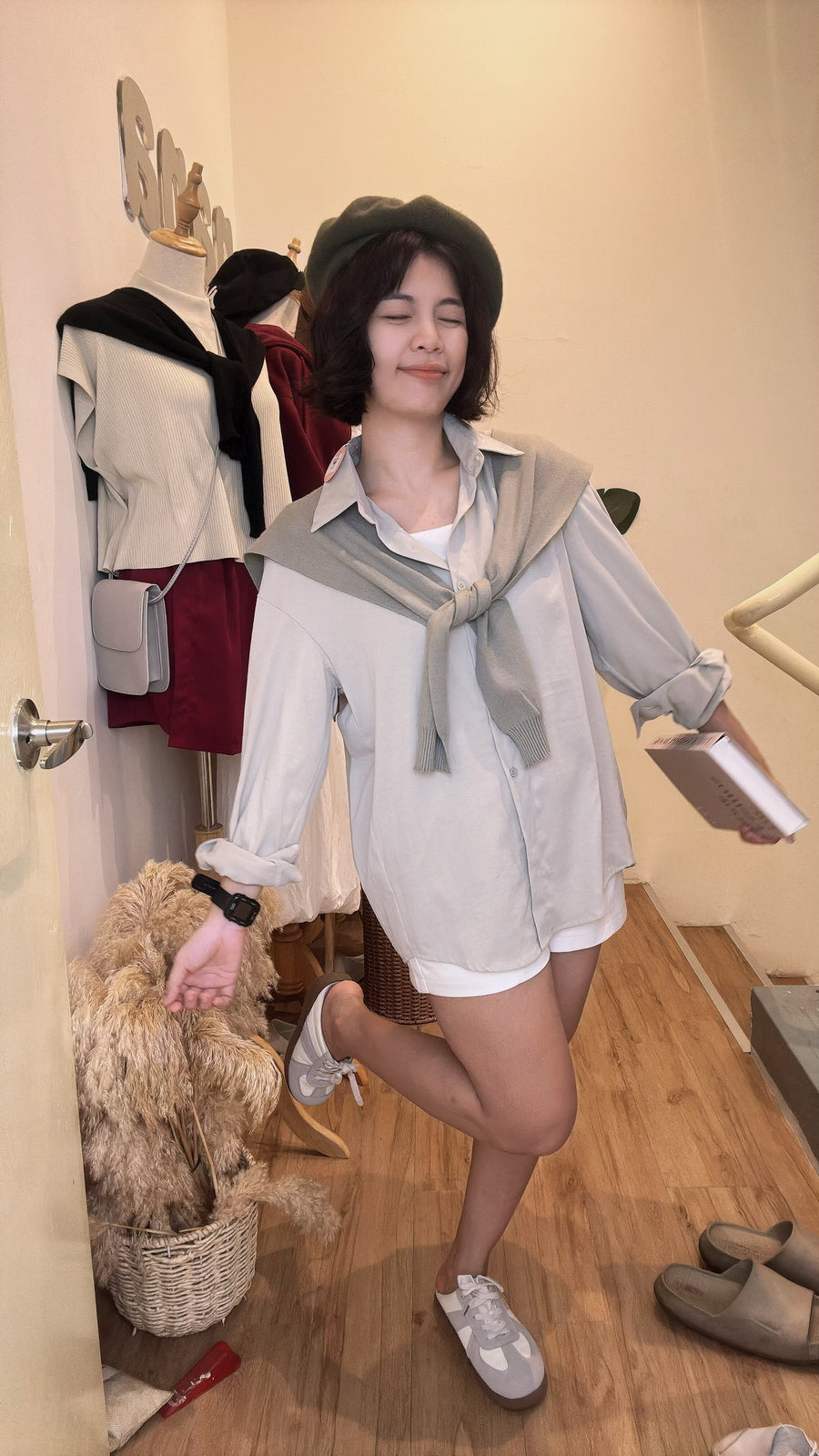 滑面薄款西装披肩上衣