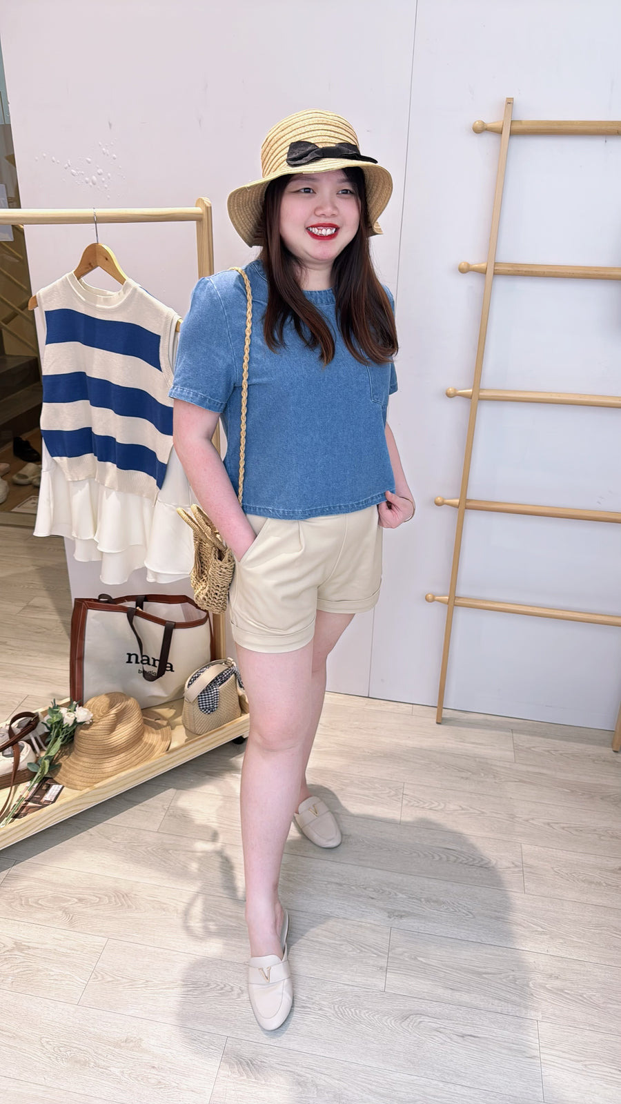 软薄牛仔短上衣