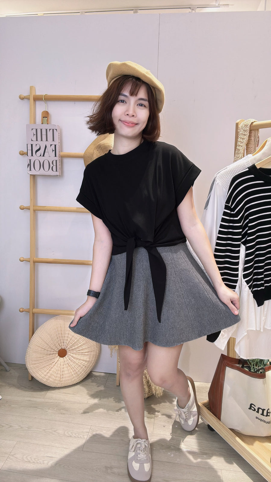 nana经典款绑带收腰好穿棉质上衣