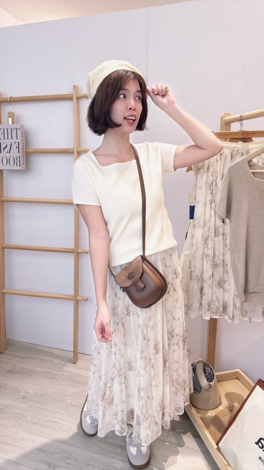 水墨画图案纱裙