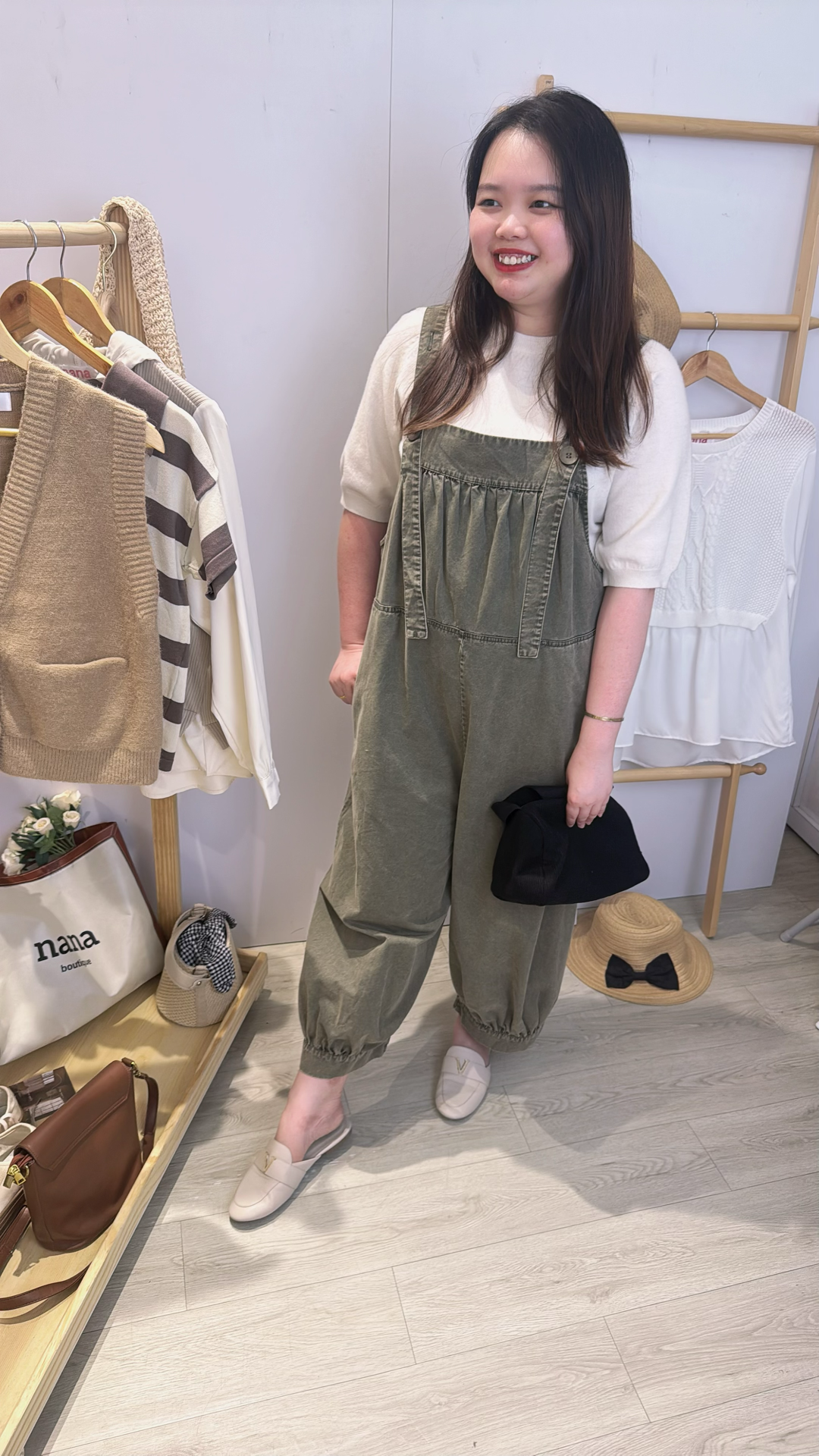 杂染色牛仔吊带拖地裤