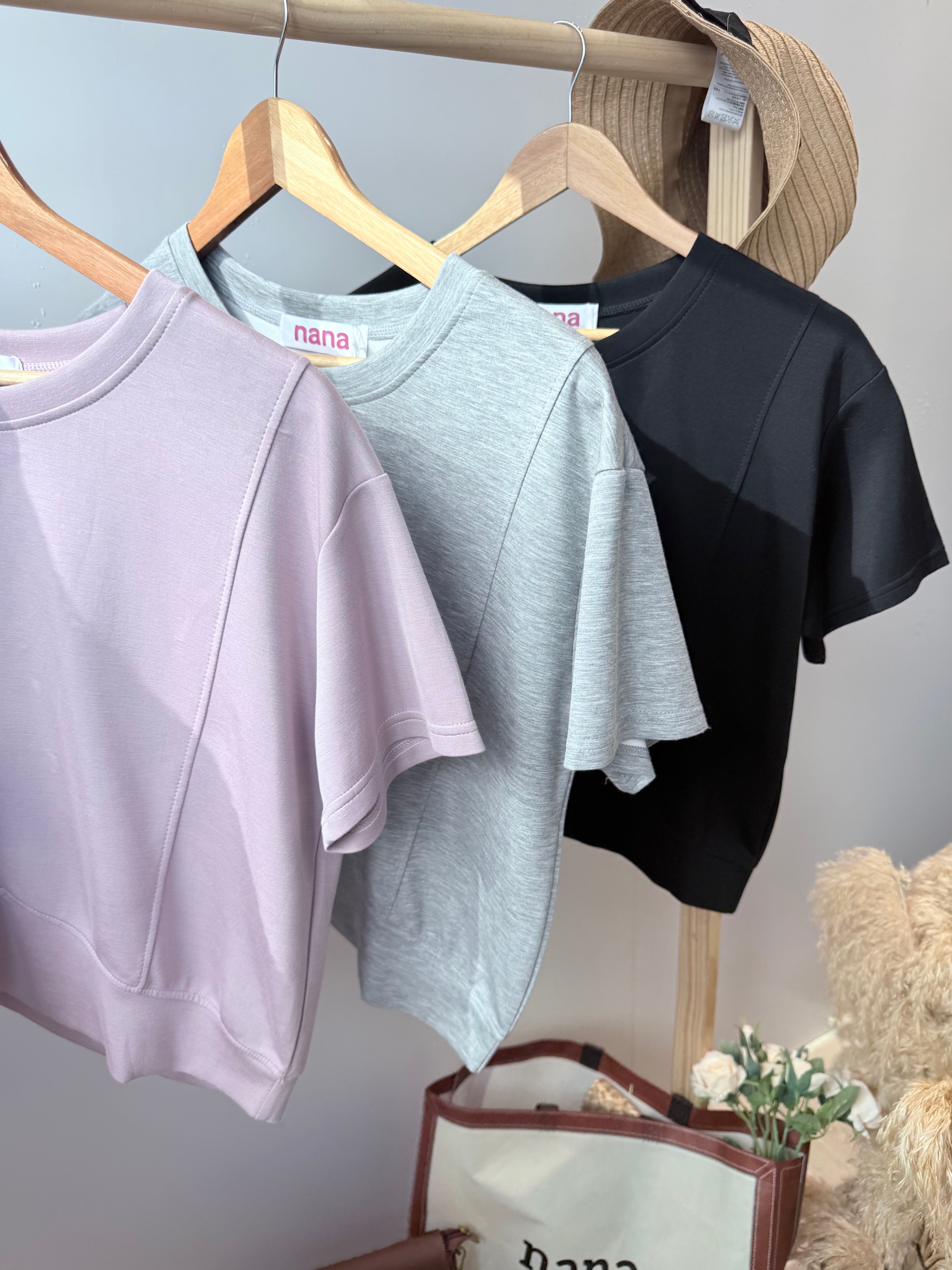 太空棉扣针舒服上衣