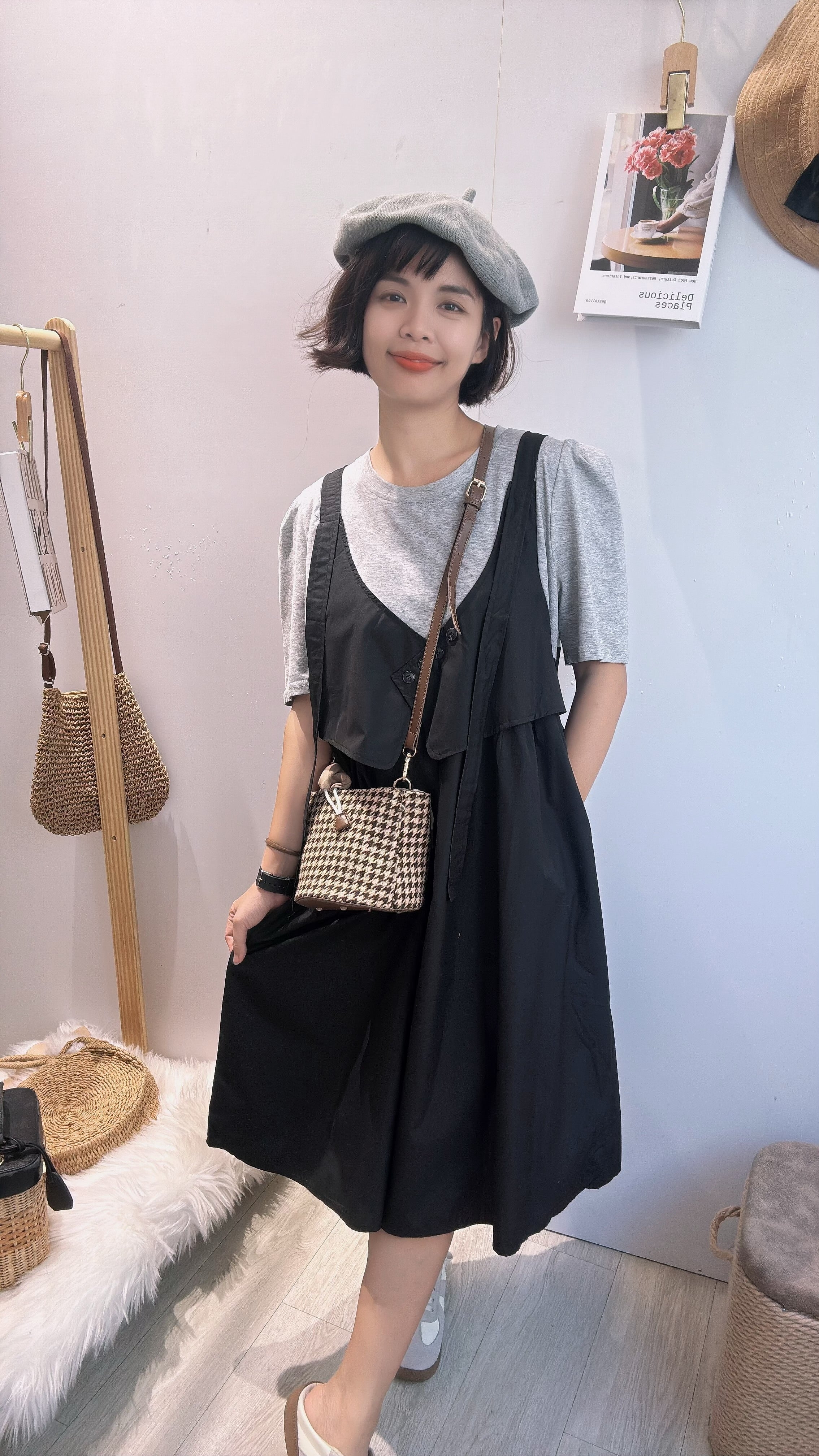 Polyester并接设计套裙