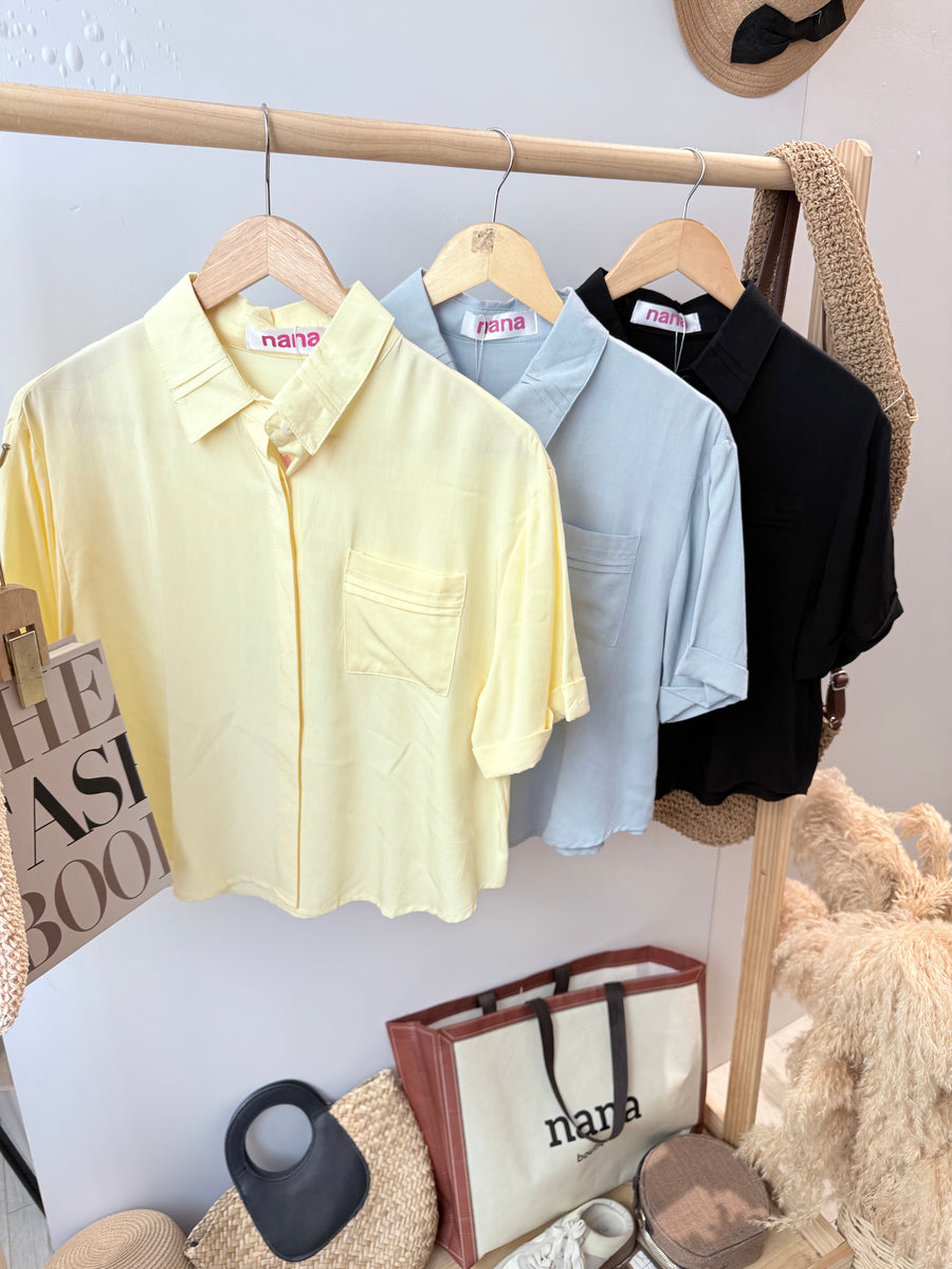 衬衫棉短版上衣