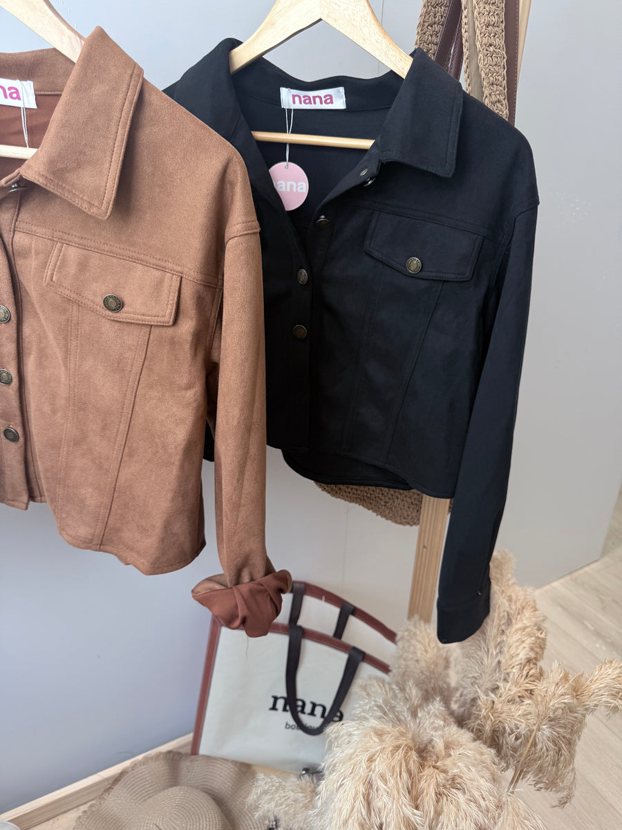 高级滑绒短版长袖外套上衣