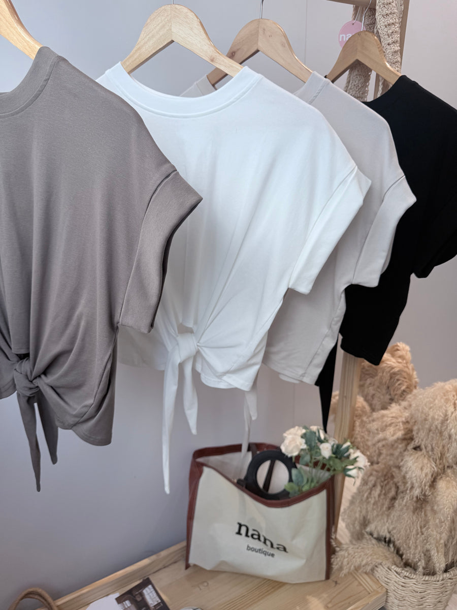 nana经典款绑带收腰好穿棉质上衣